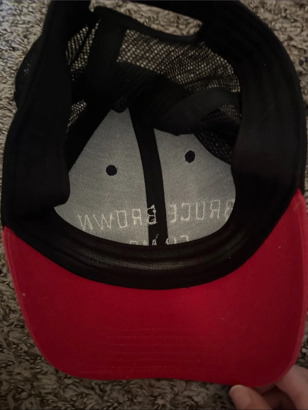 Bruce Brown Films Trucker Hat in Navy and Red